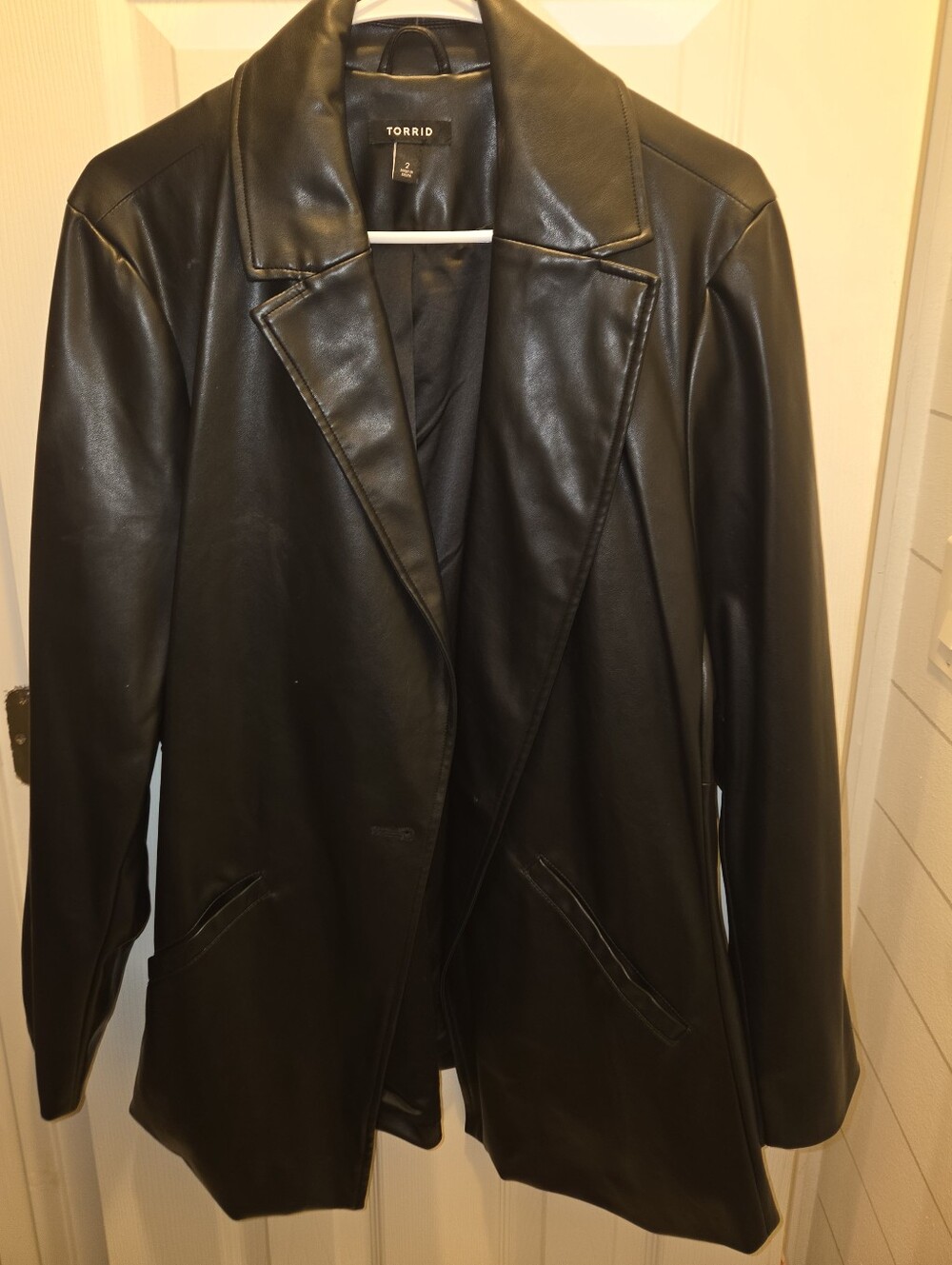 Torrid Black Faux Leather Blazer